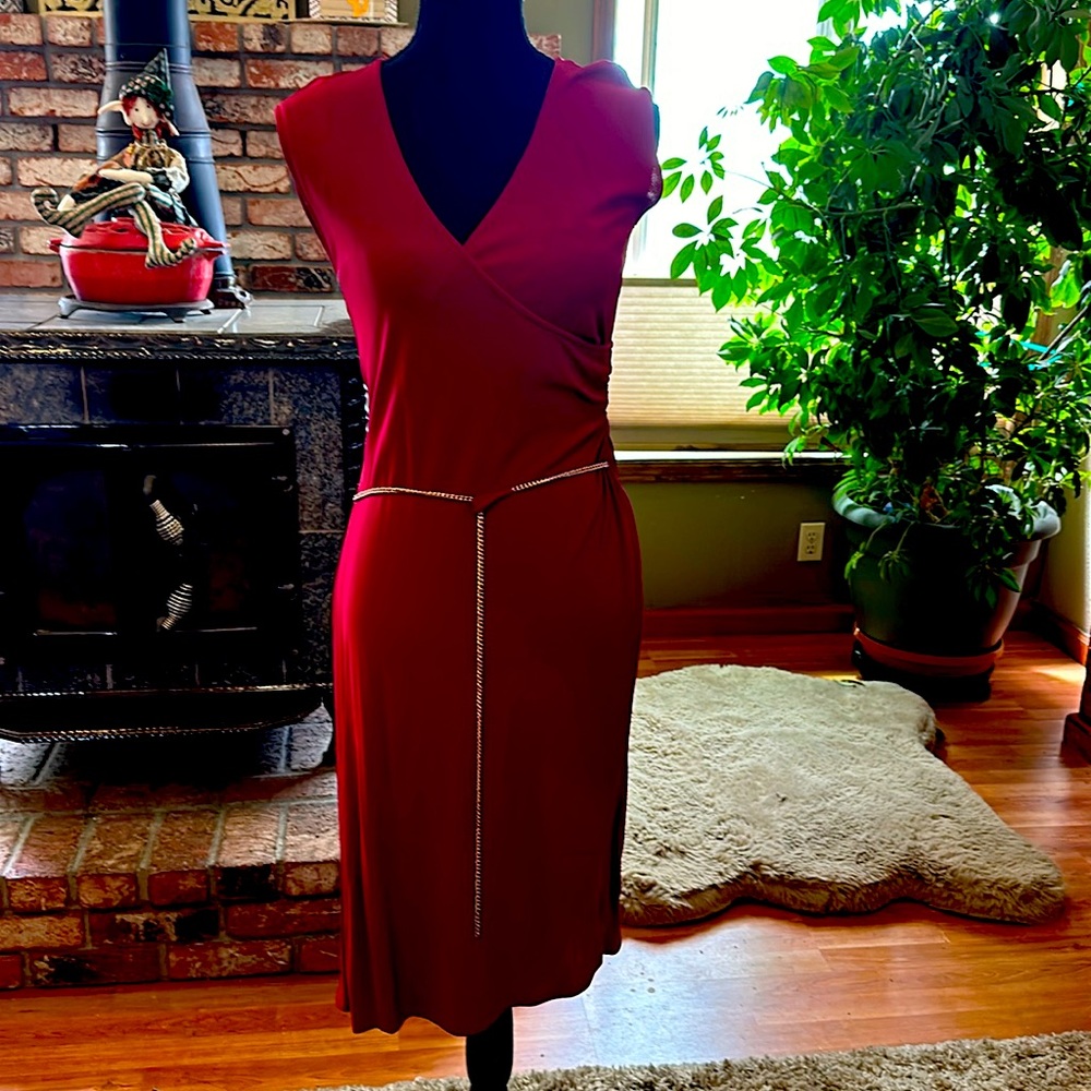 Diane von Furstenberg red dress size 8